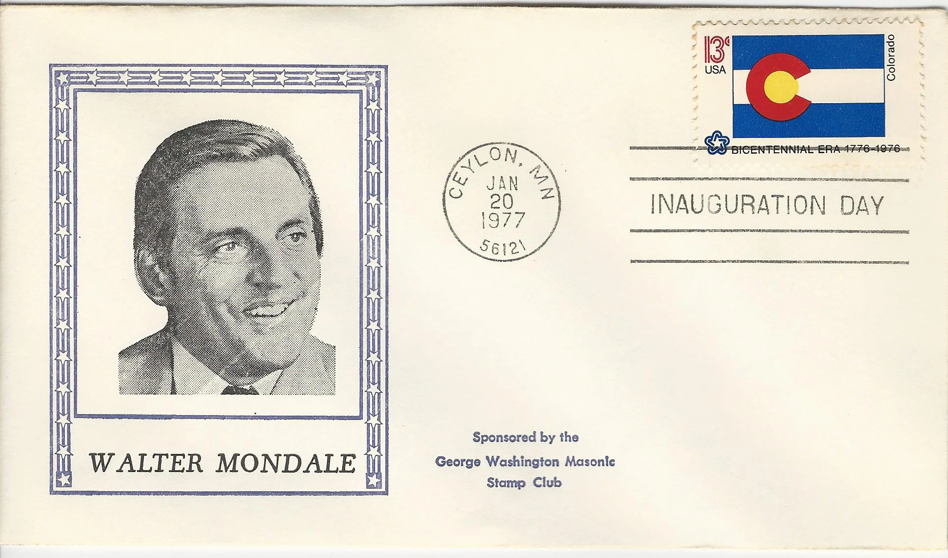 Inauguration VP Walter Mondale Postmark #1: Washington, DC&hellip;